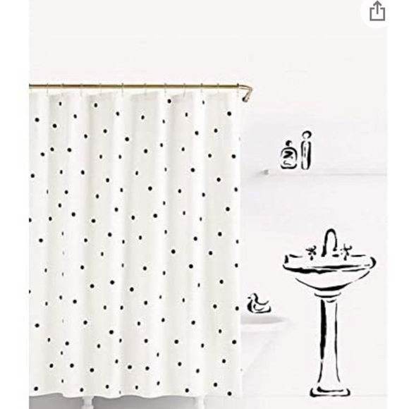 KATE SPADE DECO DOT SHOWER CURTAIN - Picture 6 of 8